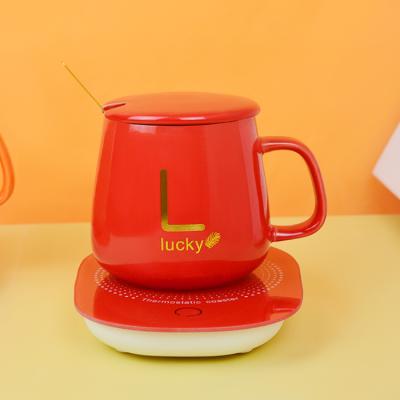 China New Desiogn Stocked Smart Coffee Mug Cup Warmer,New 55 Degree Automatic Coffee Cup Warmer Smart Cup For Home Office for sale