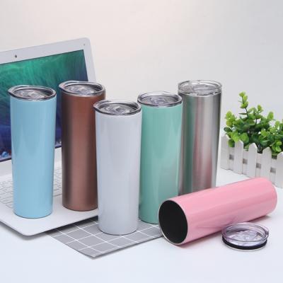 China Wholesale Price 20oz Viable Skinny Tumbler Insulated Vacuum Stainless Steel Slim Tumbler Water Bottle From China Manufacturer for sale