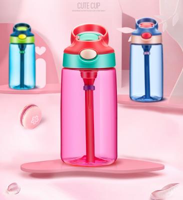 China New Design Sustainable Plastic Water Bottle Kids Character Sip Water Bottle Kids Tritan for sale