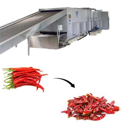 China Medicine Processing High Efficiency Vegetable Fruit Dryer Machine Mesh Belt Chili Dryer Drying Machine for sale