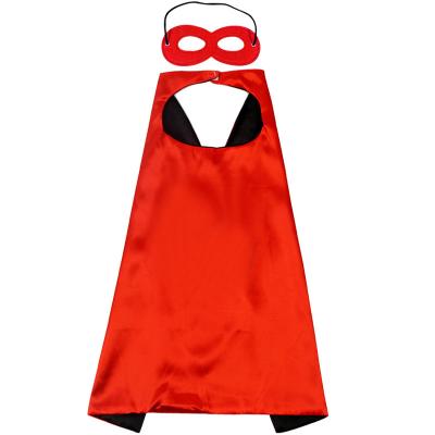 China Girl Party Festival Costume Dress Up Capes And Masks Reversible Double Color For Kids Superhero Gift Costume Sets for sale