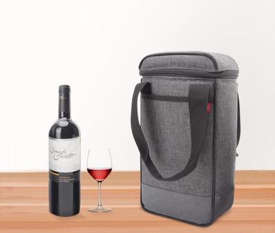 China Custom Waterproof Beer Can Cooler Bags Travel Insulated Tote Golf Carrier Wine Bottle Cooler Bag Packaging for sale