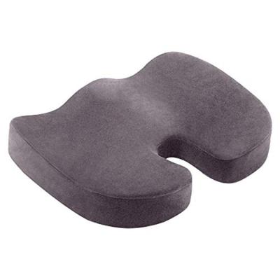 China Gray Memory Foam Gel Seat Coccyx Massage Cushion Orthopedic Memory Foam Cushion Seat and Pillow for sale