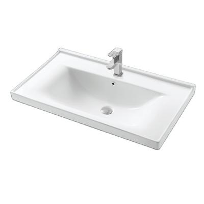 China Wholesale Easy Clean Hotel Used Public Modern Vitreous China White Easy Clean Wash Hand Sink for sale