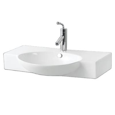 China Easy Clean Modern Easy Clean Medium Basin Cabinet Edge Vanity High Quality Ceramic Wash Basin for sale