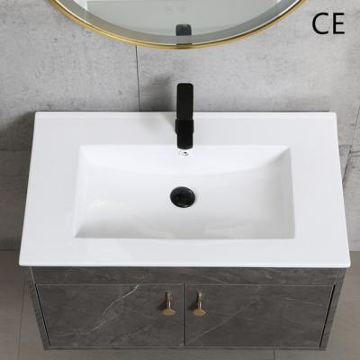 China Hot Clean Easy Clean Slim Modern Bathroom Vanity Basin Rectangle Edge Hand Wash Basin Ceramic Sink Ceramic Basin for sale