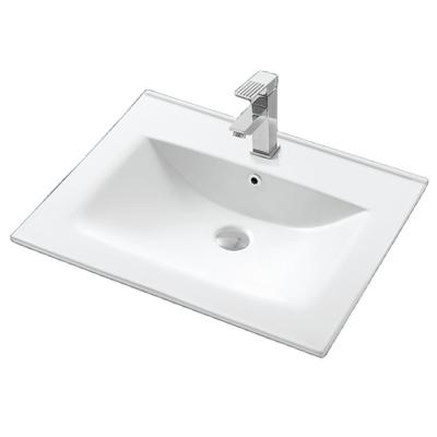 China Good Design Easy Clean Small Size Popular Bathroom Porcelain Cabinet Wash Glassy Hand Basin for sale