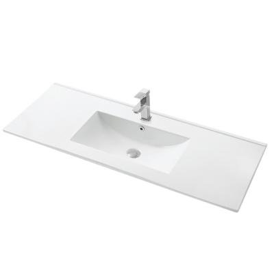 China Rectangle Edge Furniture Rectangle Sanitary Sink Art Sanitary Ware Easy Clean Customized Shallow Basin for sale