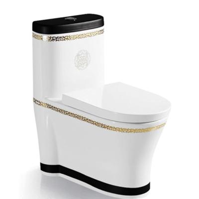 China New Design China Cheap Price Gold Color Double-flush Black Toilet Seat On Promotion for sale