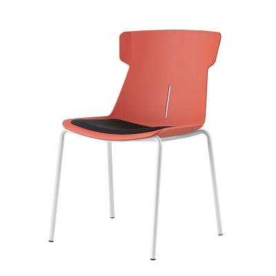 China High Quality Cheap Modern Minimalist Style Red Plastic Metal Legs Restaurant Hotel Chairs Dining Room for sale