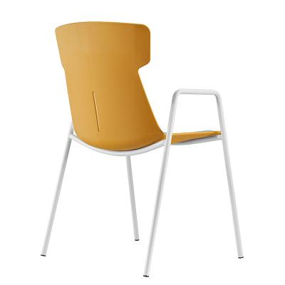 China Newest Design High Quality PP Plastic Simplicity With Armrest Luxury Modern Nordic Hotel Chair for sale