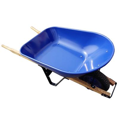 China WB6601 Custom Garden Metal Wheel Barrow Eco-friendly Construction Heavy Load 160kg With Wooden Handle for sale