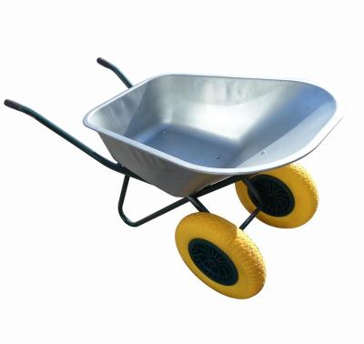 China WB7613 Cheap Price Eco - Friendly Galvanized Tray Wheelbarrow For Construction Wheel Barrow for sale