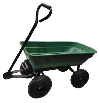 China TC2135 TC2145 Eco - Friendly Heavy Duty Four Wheel Plastic Garden Cart for sale