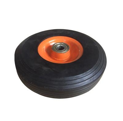 China Wheelbarrow 3.50-4 Solid Rubber Wheel No Air Inflation Wheel for sale