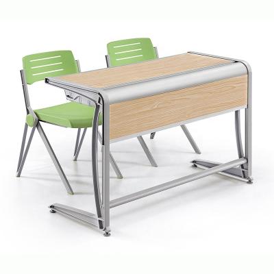 China Modern Double Desk School Classroom Furniture Student Desk for sale