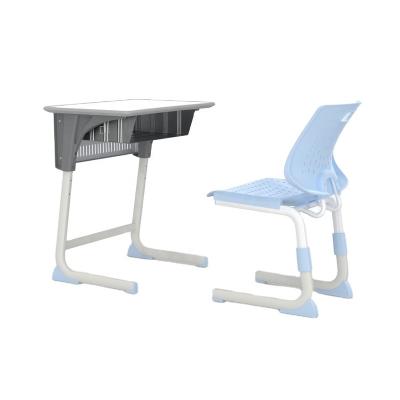 China Supplier High Quality Modern Height Adjustable School Furniture Simple Plating Student Desk And Chair for sale