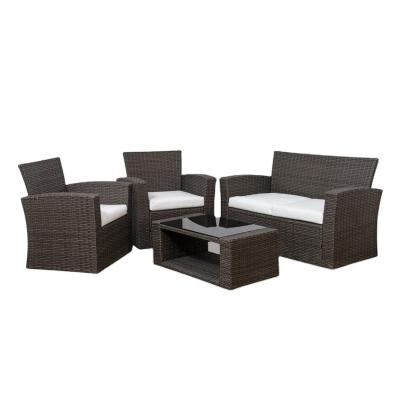 China Modern Alfonso Rattan Wicker 4 - Person Seating Group With Cushions for sale