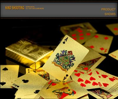 China Reasonable Price Plastic 24k Gold Plated Playing Cards Plated Poker Playing Cards for sale