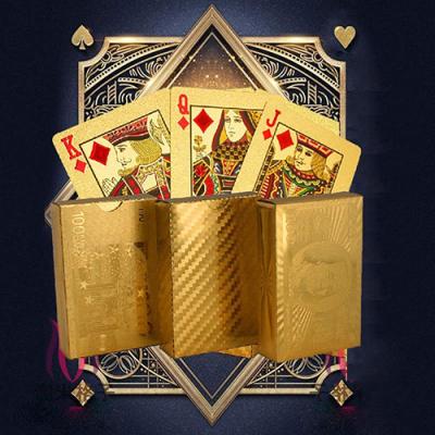 China 2020 Hot Selling Collectable Gifts Custom Printing Gold Personalized Waterproof Playing Cards for sale