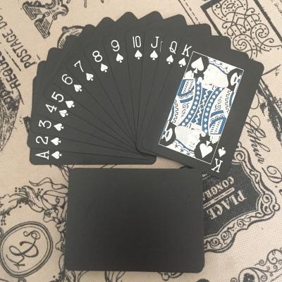 China Design Plastic Black Low Price Factory Sale Black Diamond Waterproof Playing Card for sale