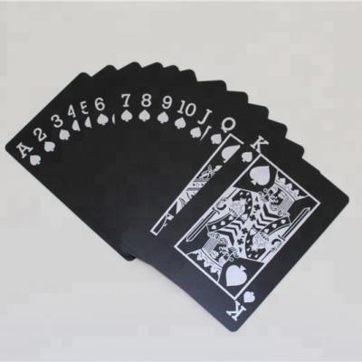 China Creative Gift Plastic Poker Black Plastic Custom Printing Waterproof Playing Cards for sale