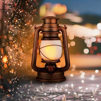 China Wholesale Retro Garden Hot Sale Solar Flame Lantern Light Two Switch Modes for sale