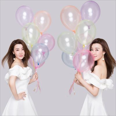 China New Logo Latex Crystal Balloons Advertising Toy Advertising Toy Yangyue Color 10inch 12inch Wedding Party Decoration Supplies for sale