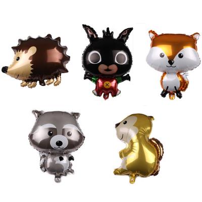 China Advertising Toy Advertising Toy YANGYUEWoodland Shape Balloons Baby Shower Birthday Party Supplies Raccoon Fox Hedgehog Pile Up Animal Foil Balloons for sale