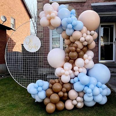 China Party Decorations Baby Shower Balloons Garland Arch Kit, Gender Reveal Birthday They Party Decorations Supplies for Boy Girl, Blue Brown Balloons for sale