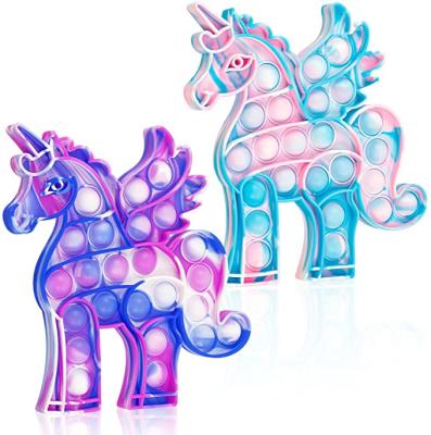 China Silicone Silicone Pushing Noise Bubble Bubble Toy Unicorn For Kids Sensory for sale