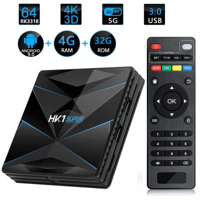 China SUPER Android TV BOX Set Top Box 4GB 32GB HK1 9.0 Smart Android TV Box for sale