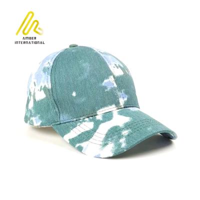 China Hot Selling Plain Tie Dye Gradient Cotton Women Custom Logo Baseball Cap for sale