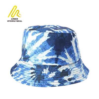 China RTS Colorful Stylish Double Sided Cotton Fisherman Tie Dye Bucket Hat for sale