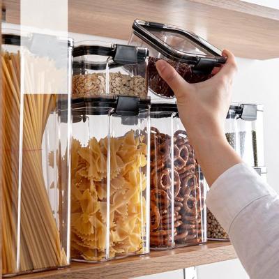 China SNEDA Modern Plastic Kitchen Organizers Food Storage Containers 460ml 700ml 1300ml 1800ml Sugar Flour Dry Food Cereal for sale