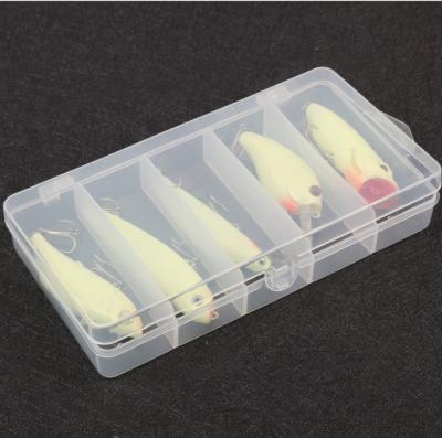 China Minobo Outdoor Hard Pencil VIB Bait Lure Activity 5pcs Chubby Luminous Plastic Fishing Lure Set for sale