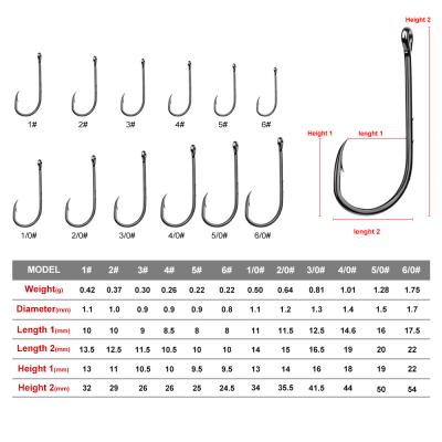 China Multifunctional New Product 100PCS/BAG Fishhook Carbon Steel Sea Fishing Hooks for sale