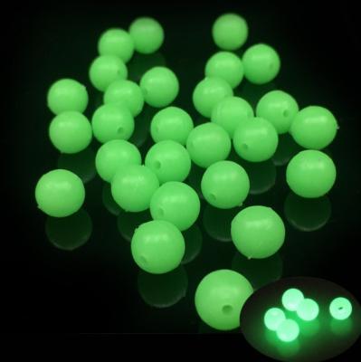 China Environmental Protection PE Luminous Fishing Beads 6mm 8mm Luminous 100PCS Beads For Fishing Tool Kit for sale