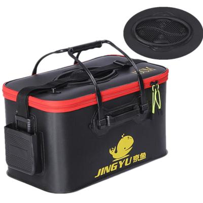 China Multifunctional Waterproof Fishing Bag EVA Fishing Bucket EVA Outdoor Plastic Folding Large Capacity Fishing Tackle Boxes for sale