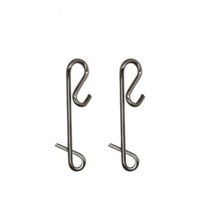 China Stainless Steel Swivel Hook Fishing Connector With Side Line Snap Hooks Rolling Swivel Supporting Snap Hook for sale