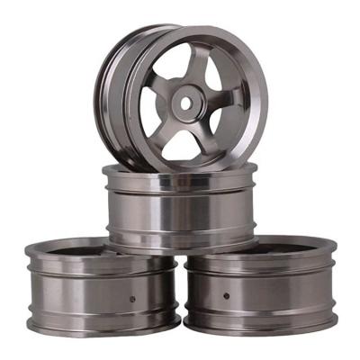 China Vehicles & Remote Control Toys 4pcs Aluminum Alloy 5 Spoke Wheels Hub Rim 52mm For 1/10 On-Road Drift Car for sale