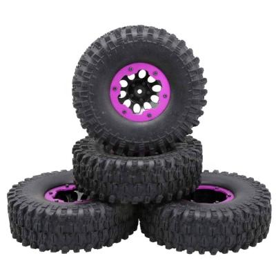 China 4pcs 120mm 1.9 Inch Rubber Inflatable Tire Tire Rim Wheel for Traxxas HSP Redcat Tamiya Axial SCX10 D90 HPI P12-01 RC Car for sale