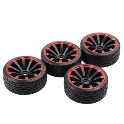 China RC Hobby 1/10 RC Drift Car Wheels With Tires 12mm Hex Hard Plastic Hubs For RC On Road Car for sale