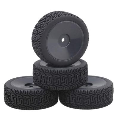 China 4X RC Rubber Tires for WLtoys 144001 On/Off 1/10 RC Spare Parts D15-01 and 1/18 1/16 Crawler Buggy Road Car for sale