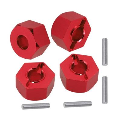 China 4PCS Aluminum 12MM Wheel Hex Nut Adapter with Pins Drive Hubs for 1/10 RC Car 1207 for sale