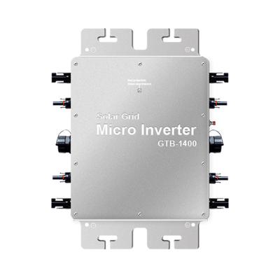 China Silver Solar Power System Home GTB WVC MPPT Solar Inverter 1400W 110V/220V Silver Waterproof Micro Inverter With WiFi Grid Connection for sale