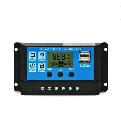 China Small 12v/24v Dual USB Optical Timer PWM Controller Auto ID Solar System Street Light Charging Controller for sale