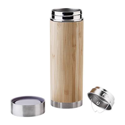 China Sustainable Oudon Natural Water Bottle Bamboo Tea Cup Insulated Bamboo Coffee Mug for sale