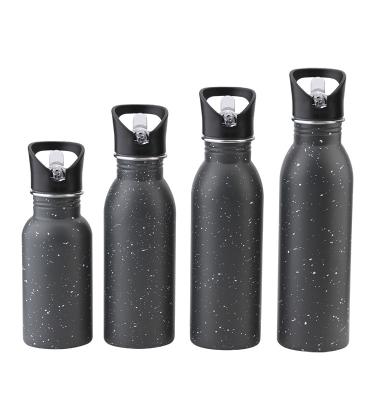 China Viable Wholesale Sport Tumbler Stainless Steel Single Wall Water Bottle With Straw Lid for sale