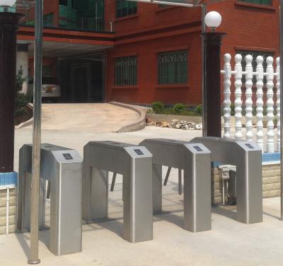 China 304 Stainless Steel Double Channel Semi Automatic Tripod Turnstile Rfid Coin Tripod Turnstile Icid Card for sale